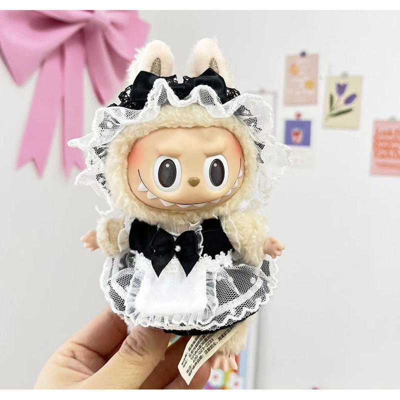 ソースメーカーのみの服】17cmペンダント ラブブ服 ブラインドボックス ラブブ人形 人形服 クールブラック カラフル|undefined