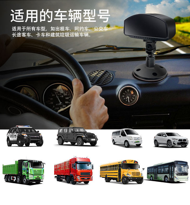 AI intelligent DSM coaxial camera, 4-pin aviation connector, 1.3 million pixel in-car camera for fatigue driving detection, AHD signal