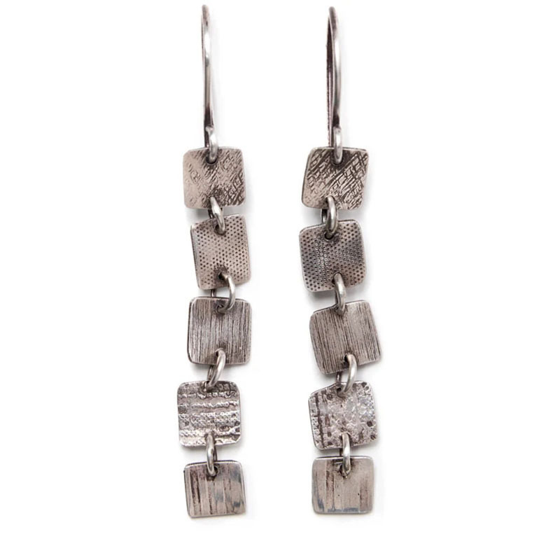 1 Pair Ethnic Style Square Plating Alloy Drop Earrings display picture 2