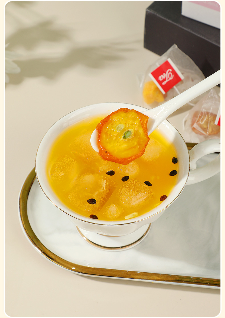 Kumquat Passion Fruit Triangle Tea Bags Cold Brew Fruit Tea 10g x 50 Packs 200g specifications