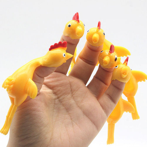 Cross-border creative launch chicken fun pranks fire chicken stress relief new unique finger slingshot street stall toys wholesale 