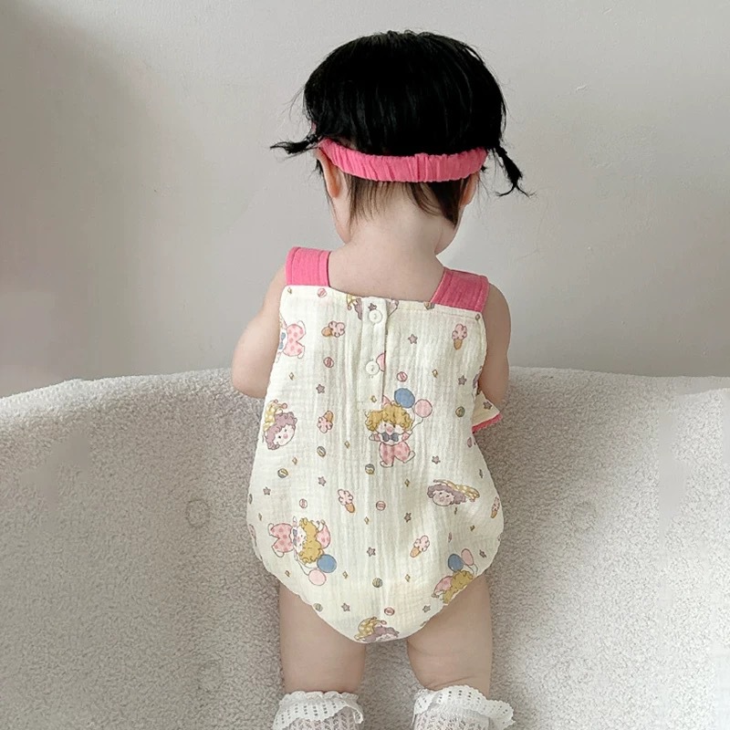 幼児用ジャンプスーツ、夏用のかわいくて超かわいいサスペンダー服、女の赤ちゃんのおむつカバー、新生児のお出かけ服、トレンディ