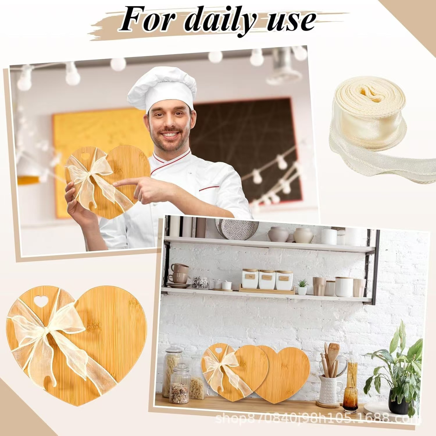 Tabla de pizza de bambú doble cara tabla de corte doméstica con mango se puede colgar tabla de platos de alimentos suplementarios para niños al por mayor