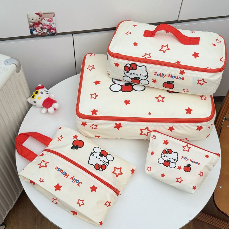 日本製ストライプ猫収納袋、出張旅行に必要な収納袋、トイレタリーバッグ、衣類包装収納袋|undefined
