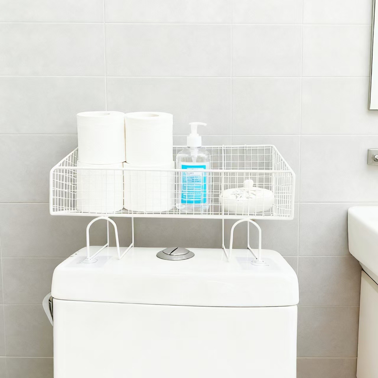 卫生间马桶方置物浴室储物子厕所多功能洗手间用纳物铁艺