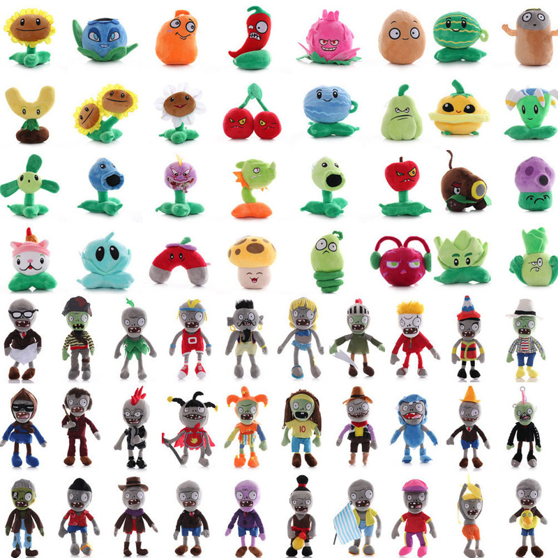Hot-Selling Complete Set of Plants Vs. Zombies Plush Toys, Game Peripheral Figures, Children's Birthday Gifts, Plush