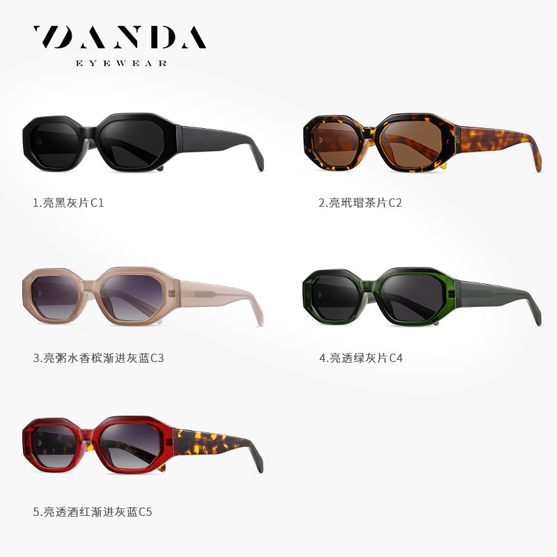 Nuevas gafas de sol polarizadas de placa S26122 personalidad transfronteriza gafas de sol multilaterales irregulares gafas de sol para exteriores