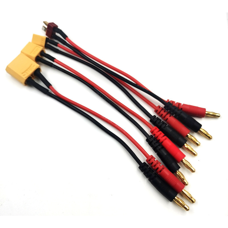 Model airplane B6AC charger balance charging cable 4mm banana head to XT60 T plug XT90 plug adapter cable