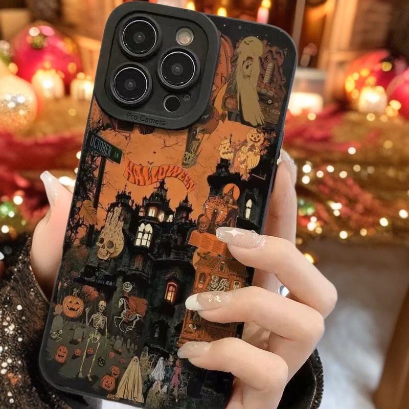 幽灵万圣节适用苹果16Promax手机壳跨境iPhone15ins风14/13欧美12|undefined