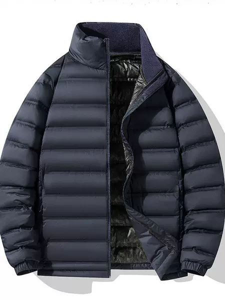 Autumn and Winter couple down jacket men's and women's casual sports lightweight down jacket stand collar 90 white duck down down liner