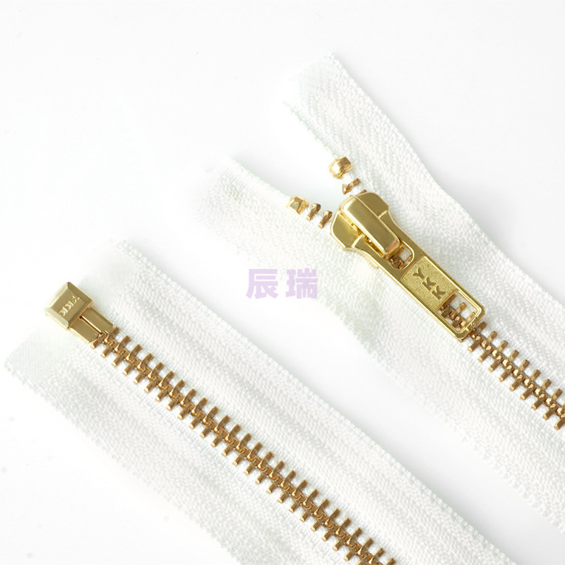 ykk ジッパー スポット No.5 ゴールド 銅 シングルオープン ダブルオープン ジャケット フライジッパー ダウンジャケット ジッパー YKK ジッパー オプション|undefined