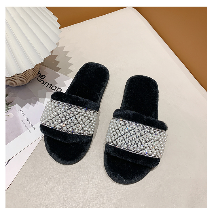 Autumn new style plush flip flops nihaostyle clothing wholesale NSPE68462