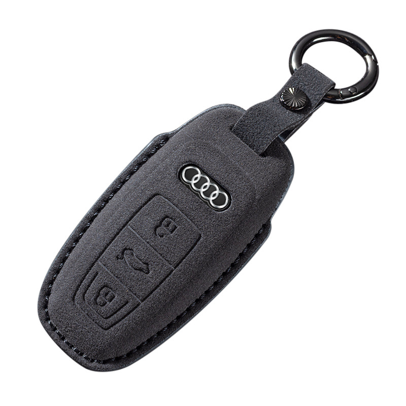Чехол Audi замша оранжевый с ремешком