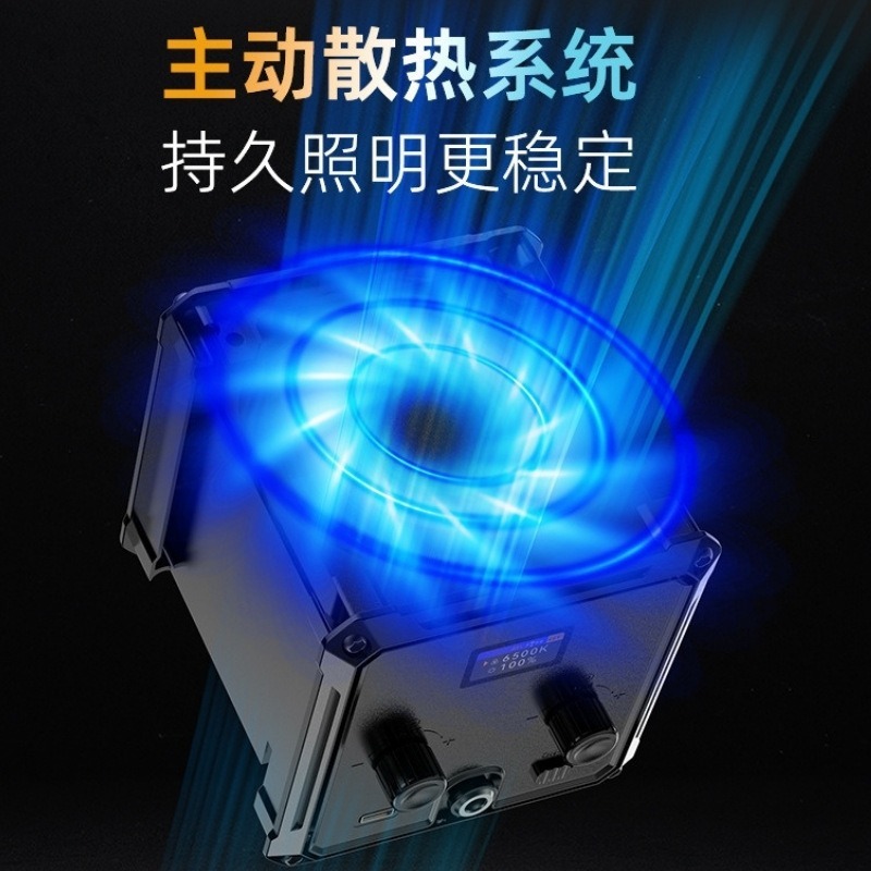 La nueva luz de cámara externa portátil de video en vivo de 100W RGB, luz de cámara COB, luz de relleno de iluminación profesional controlada por la aplicación