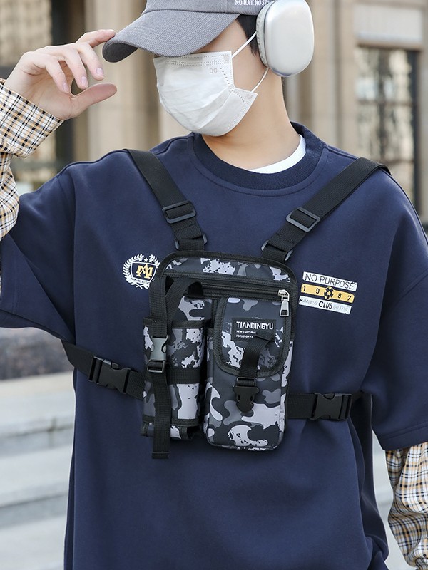 Bolso de pecho transfronterizo Bolso de hombro de ocio Bolso de hombro Hombres y mujeres Senderismo al aire libre Taza de agua Bolso de mensajero Bolso de teléfono móvil Bolso de hombro