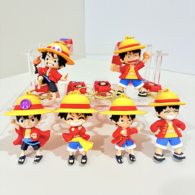 One Piece Anime Cartoon Keychain Car Keychain Accessory Figure Luffy Backpack Pendant Small Gift One Piece Anime Cartoon Keychain Car Keychain Accessory Figure Luffy Backpack Pendant Small Gift
