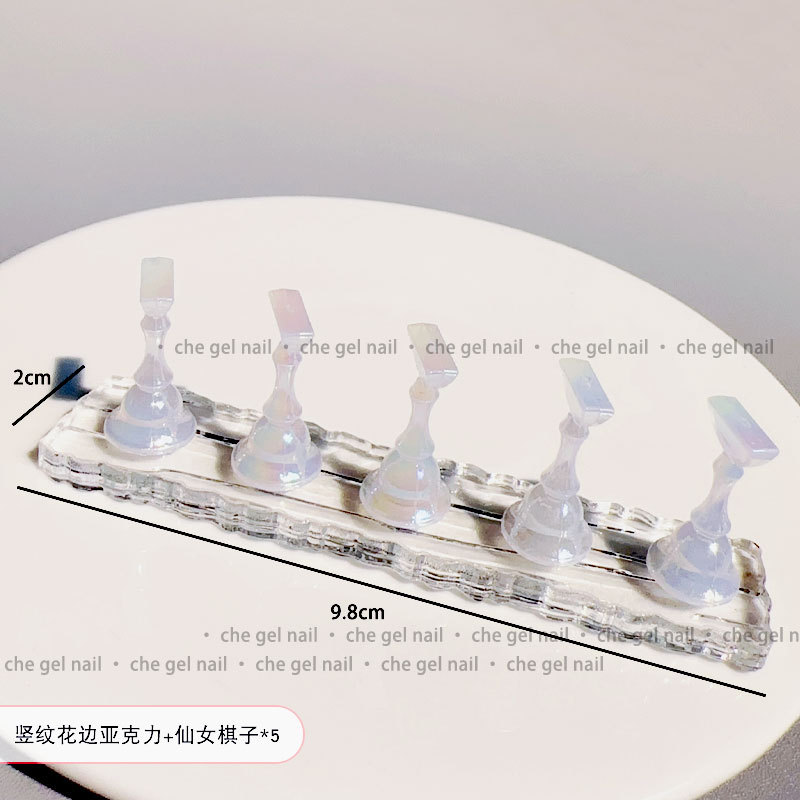 Pantalla base de práctica de uñas soporte de dedo titular de uñas palo de uñas tarjeta de color desgaste uñas especial titular de uñas herramienta de la joyería