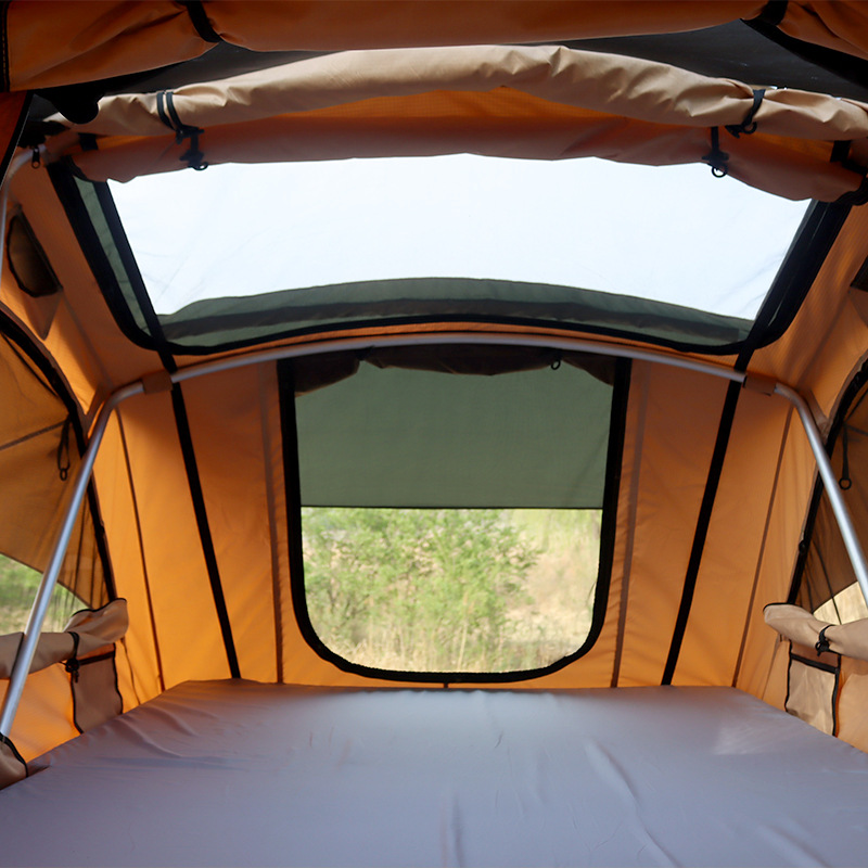 Carpa de techo para auto, de construcción libre, con techo suave, impermeable, protección solar, para camping, de fabricante al por mayor.