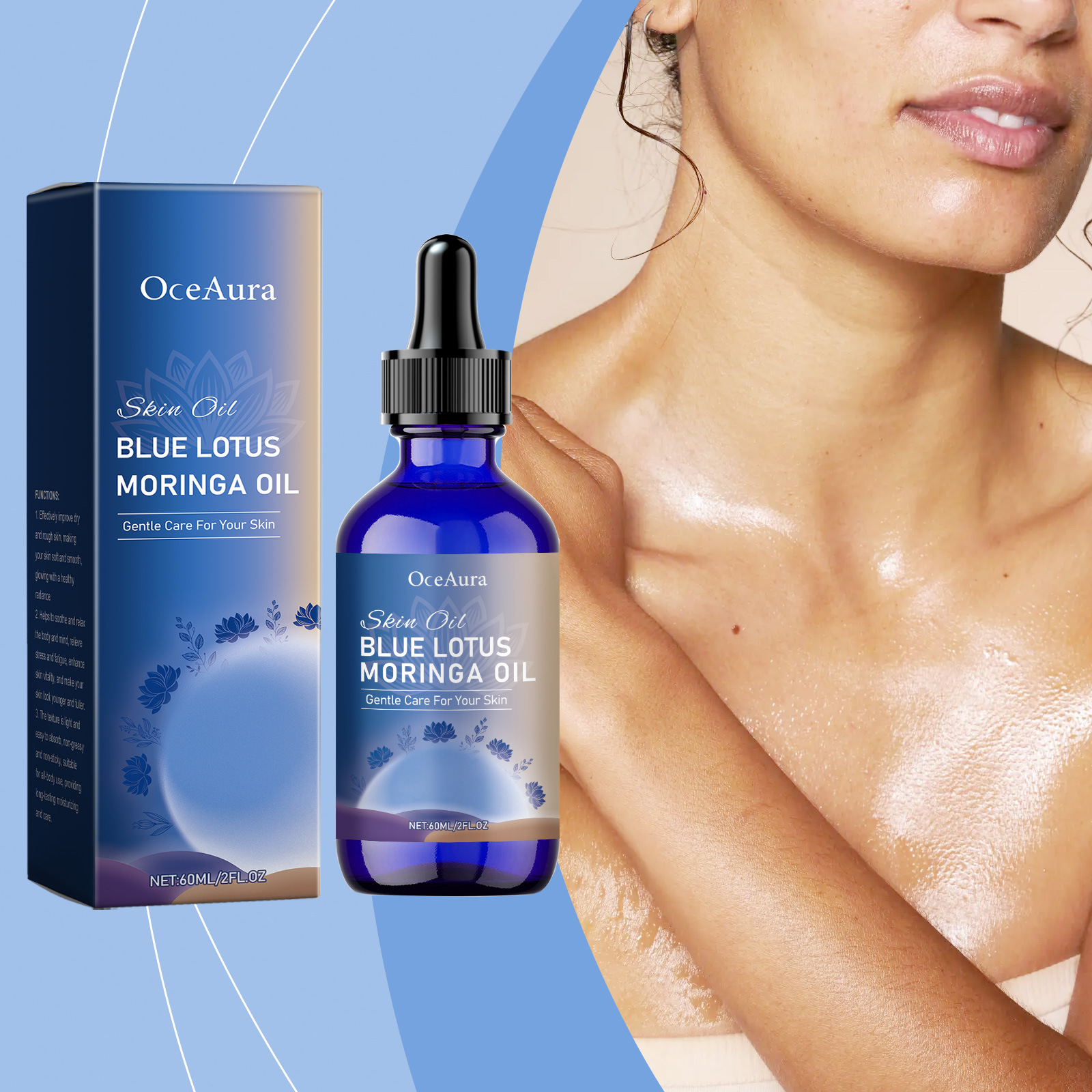 Oceaura Nourishing Skin Care Oil Gentle Ingredients Care for and Improve Dry, Rough Skin, Nourishing and Moisturizing