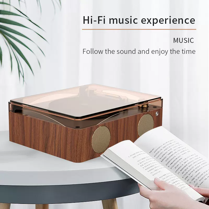 多功能一体式HiFi音质发烧级专辑播放器复古无线蓝牙音箱CD播放机