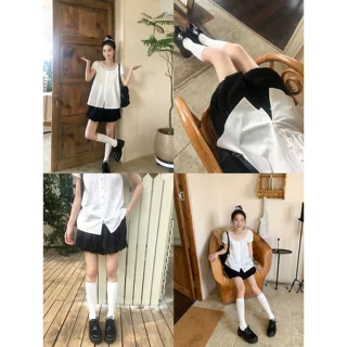 小个子立体波点花苞短裤女夏2026新款松紧腰设计休闲裤