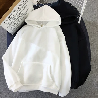 LOGO纯色带帽冬季新款日系欧美纯色韩版简约风清新甜美带帽卫衣