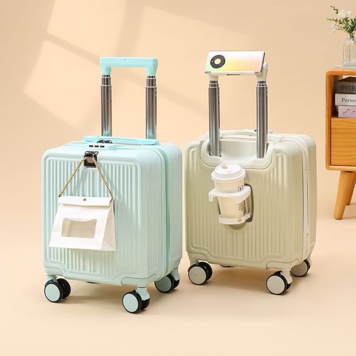 14-inch travel suitcase with lightweight universal wheels, aluminum alloy, durable and shock-resistant, essential student short-trip suitcase, free shipping