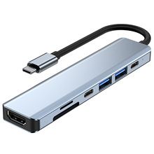 usb c拓展坞4K高清 usb3.0 hub 读卡 七合一type-c转 usb扩展坞