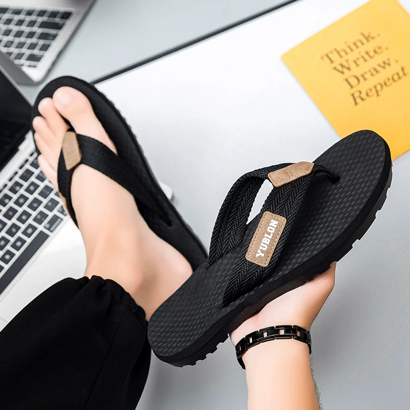Крутые Slippers, нескользящие модные пляжные шлепанцы, простой и элегантный дизайн