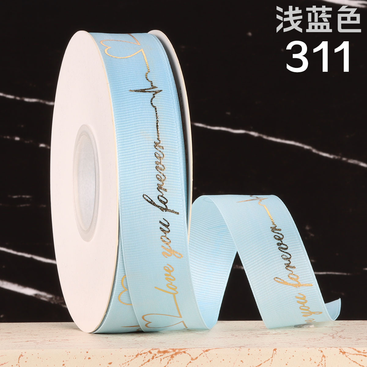 Cinta dorada de 2,5 cm, para hornear, envolver flores, regalos o ramos de San Valentín, cinta personalizada