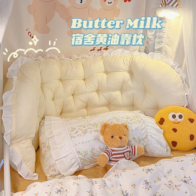 Cojín de cabecera de la cama in Princess Girl Cojín de cama dormitorio sofá antichoque protector de cintura tatami bolsa suave respaldo
