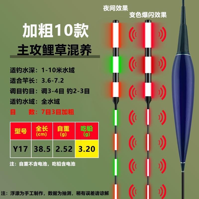 高感度バイトフック、色が変わる、点滅する、発光、目を引く、太字のフナと鯉のフロート、昼夜兼用の電子発光魚フロート|undefined