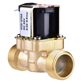 供应全铜6分进水阀  电磁阀，常闭进水电磁阀 12v  24v   220v