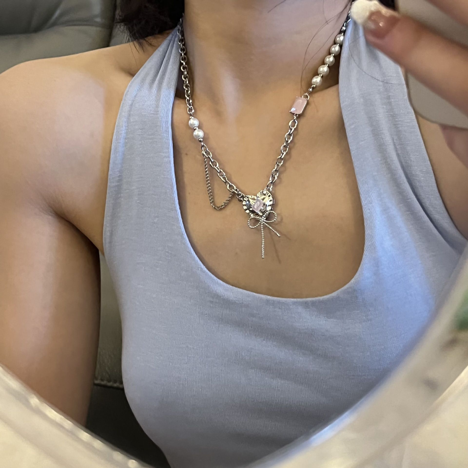 Fashion Heart Shape Alloy Inlay Rhinestones Womenu0027S Pendant Necklace