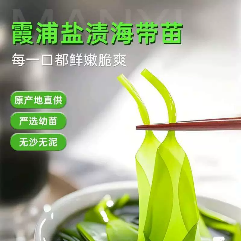 【商用批发】霞浦特产海带嫩苗500g非特级干货新鲜芽菜苗火锅食材