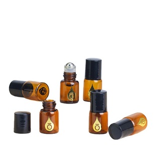 2ml Roller Bead Bottle Essence Oil Bottle Bronzing Glass Sub-packaging Small Cute Portable Empty Bottle DIY Suitable for Doteri