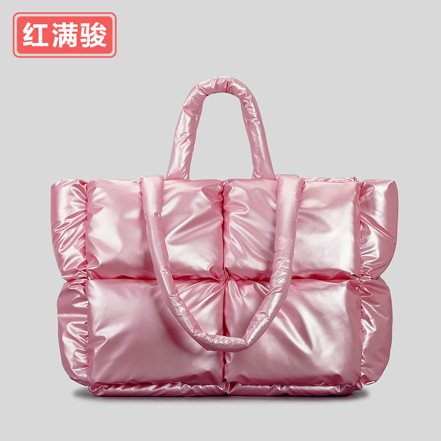 Nuevo más tamaño abajo Chaqueta de algodón de las mujeres suave espacio bolso de algodón moda simple lleno hombro bolsa de mensajero