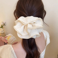 2025 新しい多層プリーツレース大腸ヘアリングフェミニンなボールヘッドハイエンドヘアネクタイヘッドバンドフラワー