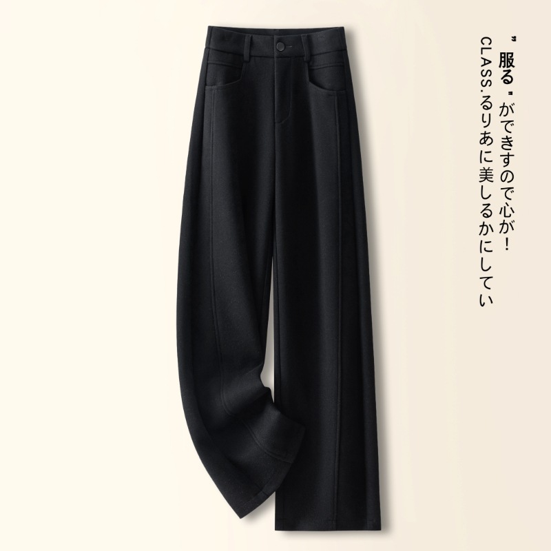 2025新款西装裤女秋季宽松显瘦垂感显高休闲长裤九分直筒阔腿裤|undefined