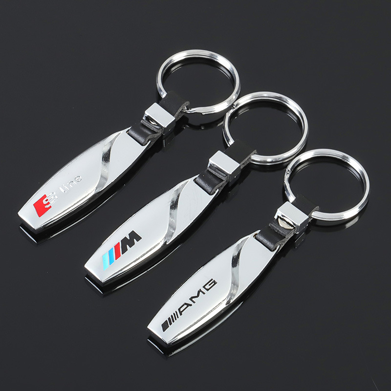 Water drop car logo keychain for Audi sline key ring M car key chain AMG keychain wholesale