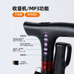 ラジオ照明アラーム付き多機能スマート高齢者用ステッキ、屋外用四本足ステッキ、登山用ステッキ