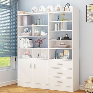 Bookshelf Storage Rack Bookcase Simple Floor-Standing Economical Student Study Living Room Multi-Layer Locker Storage Weidong
