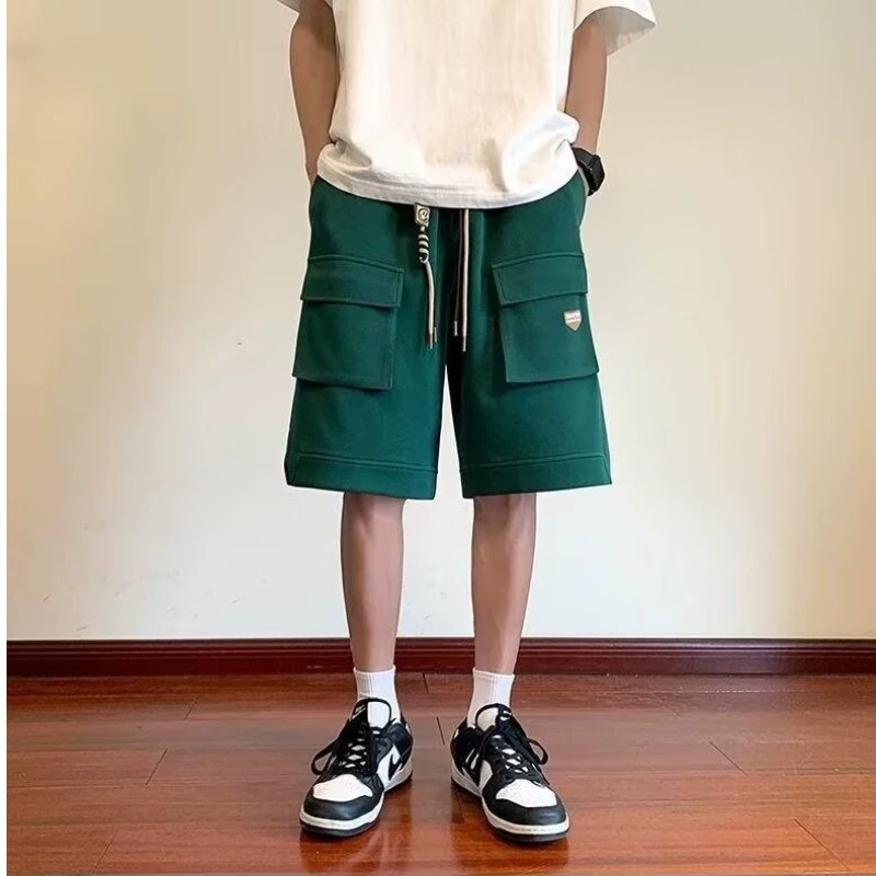 Мужские повседневные шорты, лето 2025, новые модные брендовые повседневные свободные американские баскетбольные спортивные брюки средней длины с 5 точками