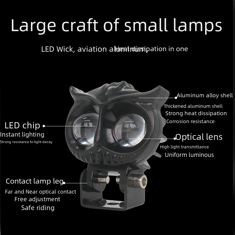 LED огни, модифицированный электромобиль, фары, сова