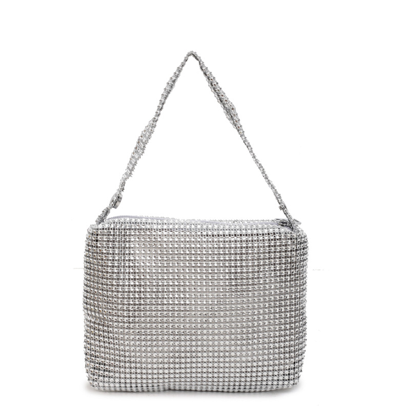 Bolsos pequeños de moda coreana 2025 verano nuevo estilo bolso femenino bolso de lentejuelas estilo occidental bolso de lona simple de alta calidad