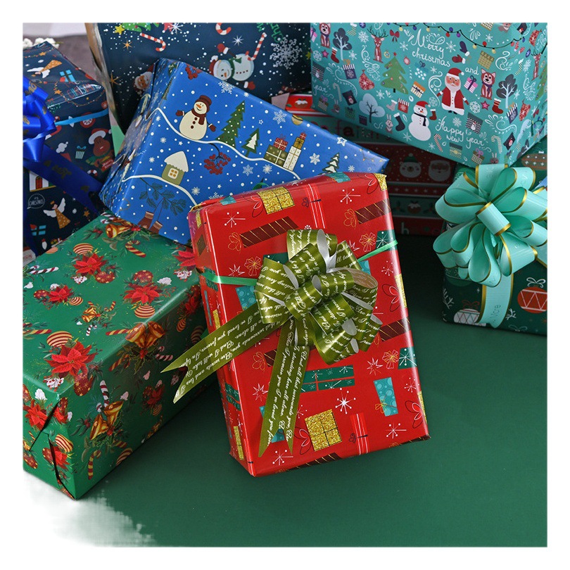 Nuevo papel de embalaje de Navidad al por mayor venta caliente transfronteriza papel de embalaje de regalo de Navidad diseño creativo papel de embalaje de regalo
