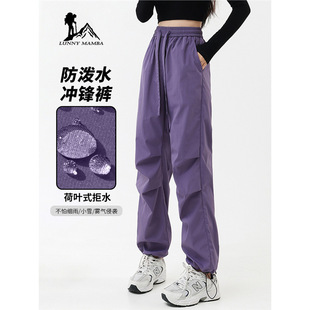Functional Wind Rushant Pants Women's 2024 New Summer Outdoor Windproof Waterproof Quick-drying Climber Pants Casual Sports Trousers