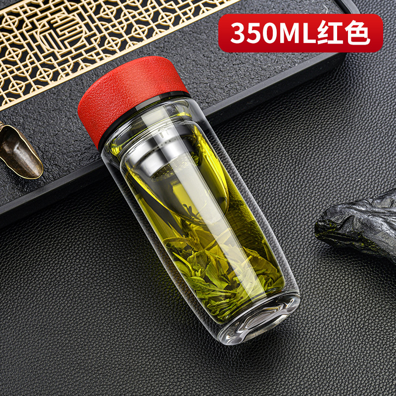 Taza de huevo de doble capa de vidrio de alta temperatura resistente a la separación de té a prueba de explosiones borosilicato taza de té taza de agua taza de regalo al por mayor