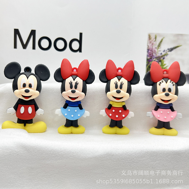 Key Chain Mickey Minnie Key Chain Small Pendant Mickey Minnie Drop Glue Doll Key Chain Small Pendant Blind Box