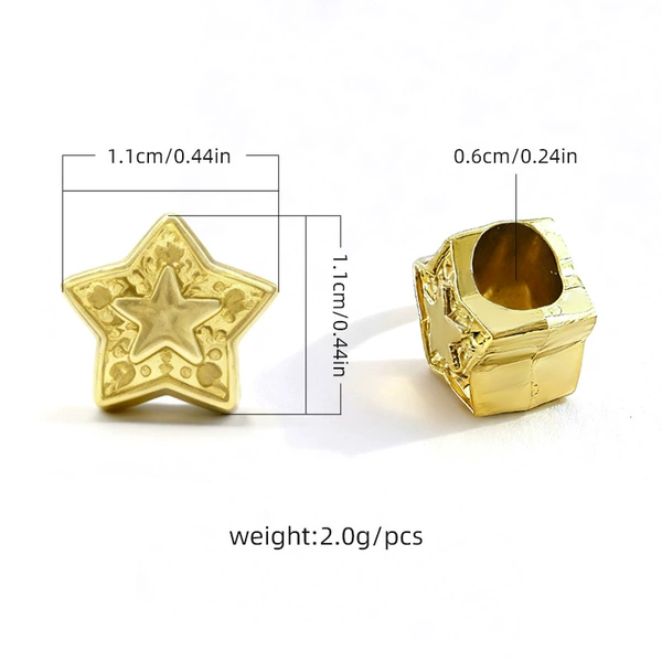 Golden footwear buckle, 11mm